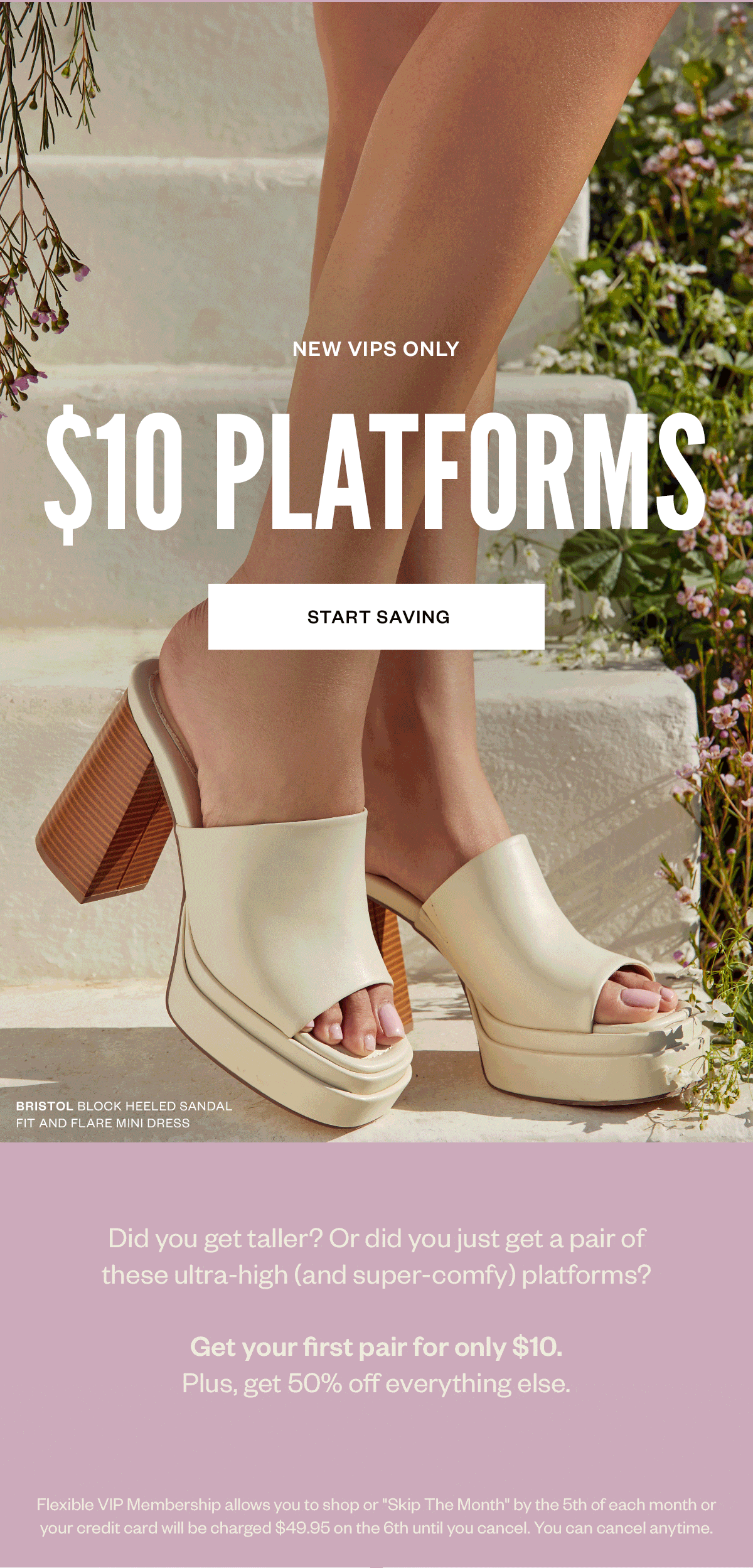 WARNING This email will make you taller. Just Fab