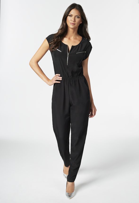 Zip Front Jumpsuit JustFab