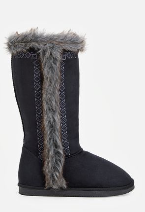 wide width fuzzy boots