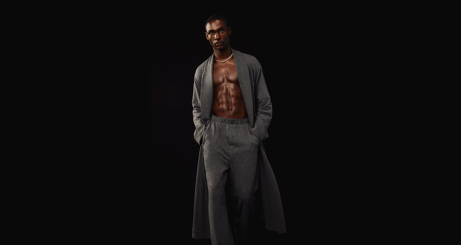 Model wearing the Men's collection