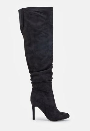 thigh high lace up flat boots