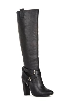 Knee High Winter Boots, Women's Leather Boots, Dress Boots, Black Knee ...